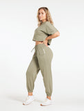 Ease Joggers / Olive-Joggers & Bottoms-Womens