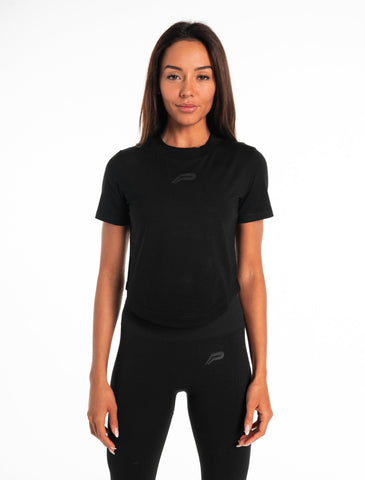 Iconic Crop T-Shirt / Black-T-Shirts & Tops-Womens