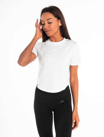 Iconic Crop T-Shirt / White-T-Shirts & Tops-Womens