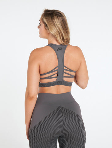 Impulse Seamless Sports Bra / Slate Grey-Sports Bras-Womens