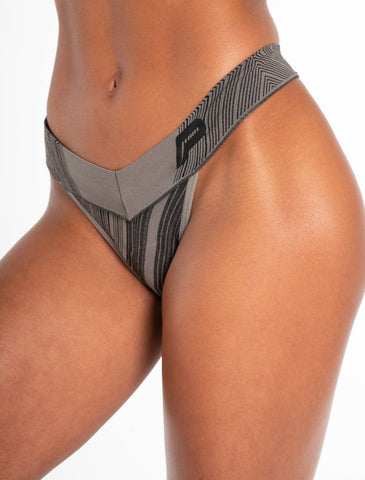 Impulse Seamless Thong / Midnight Grey-Underwear-Womens