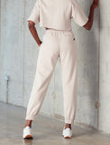 Oversized Fleece Joggers / Stone-Joggers & Bottoms-Womens