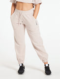 Oversized Fleece Joggers / Stone-Joggers & Bottoms-Womens