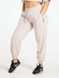 Oversized Fleece Joggers / Stone-Joggers & Bottoms-Womens