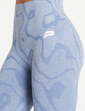 Sustainable Seamless Leggings / Blue-Leggings & Bottoms-Womens
