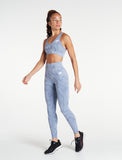 Sustainable Seamless Leggings / Blue-Leggings & Bottoms-Womens