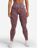 Womens-Sustainable Seamless Leggings / Burgundy