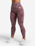 Womens-Sustainable Seamless Leggings / Burgundy