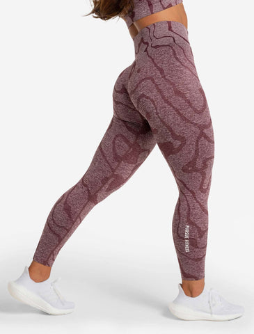 Womens-Sustainable Seamless Leggings / Burgundy
