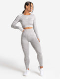 Womens-Sustainable Seamless Leggings / Cloud Grey