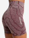 Womens-Sustainable Seamless Shorts / Burgundy