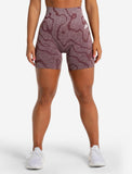 Womens-Sustainable Seamless Shorts / Burgundy