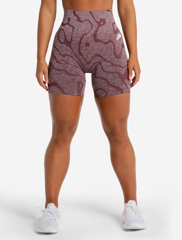 Womens-Sustainable Seamless Shorts / Burgundy