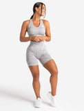 Womens-Sustainable Seamless Shorts / Cloud Grey