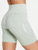Sustainable Seamless Shorts / Sage Green-Shorts-Womens