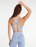 Sustainable Seamless Sports Bra / Blue-Sports Bras-Womens