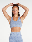 Sustainable Seamless Sports Bra / Blue-Sports Bras-Womens