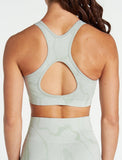 Sustainable Seamless Sports Bra / Sage Green-Sports Bras-Womens